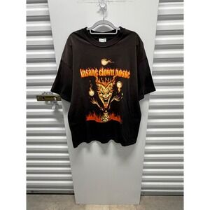 1999 Vintage Insane Clown Posse T-Shirt Mens XL Black Jeckel Brothers Good